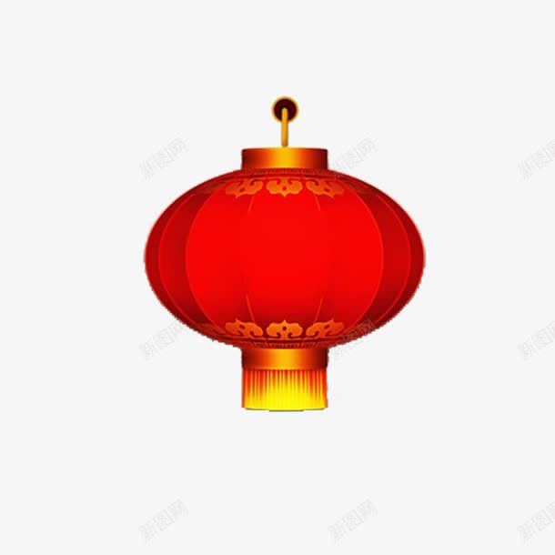 红色圆弧春节灯笼元素png免抠素材_新图网 https://ixintu.com 喜庆 圆弧 春节 渐变 红色 纹理 花纹 装饰