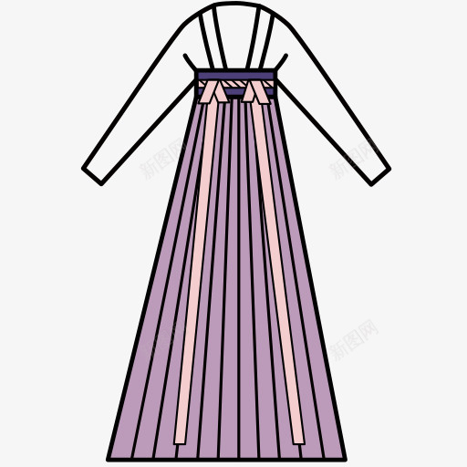 汉服裙子图标png_新图网 https://ixintu.com PNG 免扣 汉服 裙子