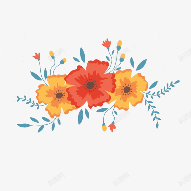 彩色手绘花服饰图案海报png免抠素材_新图网 https://ixintu.com 图案 彩色 手绘花 服饰 海报