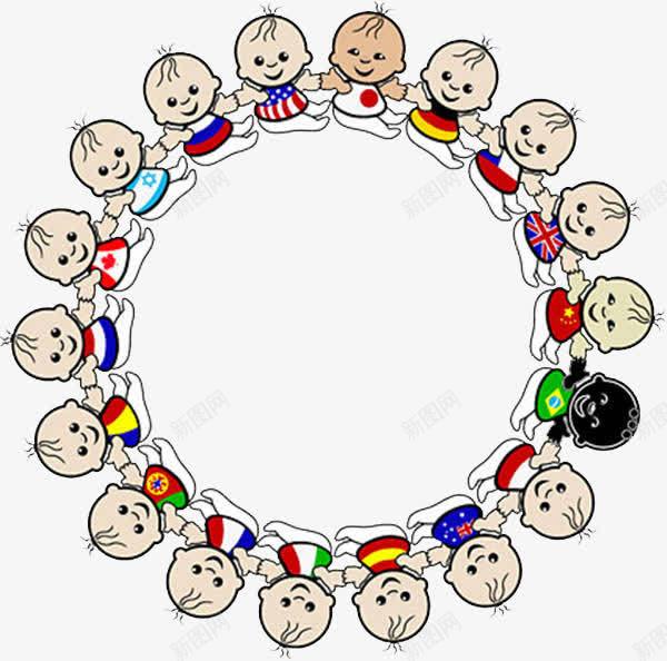 各国婴儿边框png免抠素材_新图网 https://ixintu.com 世界 卡通 和平 婴儿 手绘 边框
