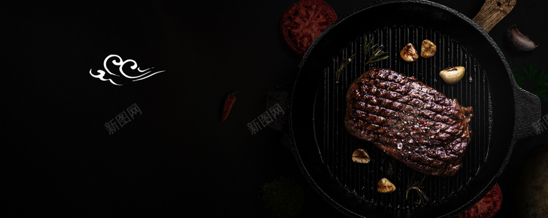 美味牛排简约黑色bannerpsd设计背景_新图网 https://ixintu.com 活动 牛排 牛排加盟 牛排展板 牛排展架 牛排店 牛排快餐 牛排海报 牛排西餐 西餐 进口牛排
