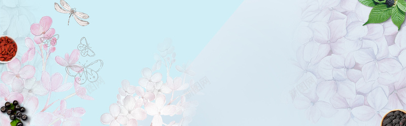 简约手绘清新花朵bannerpsd设计背景_新图网 https://ixintu.com 化妆品背景图片 叶子 手绘花朵 护肤品 水彩风格背景图片 矢量花卉素材 粉 纹理背景 色彩 花朵素材