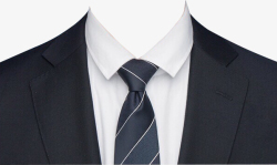 西装黑色条纹领带素材