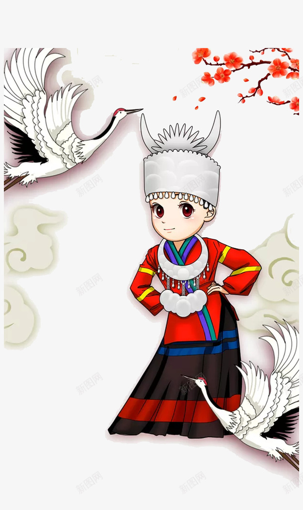 中国风少数民族png免抠素材_新图网 https://ixintu.com png 国潮 插画 素材