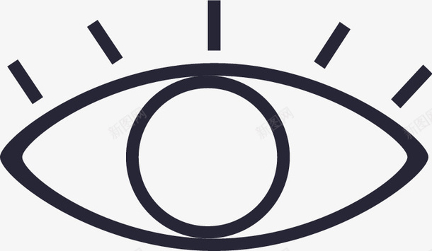 睁眼图标png_新图网 https://ixintu.com 睁眼