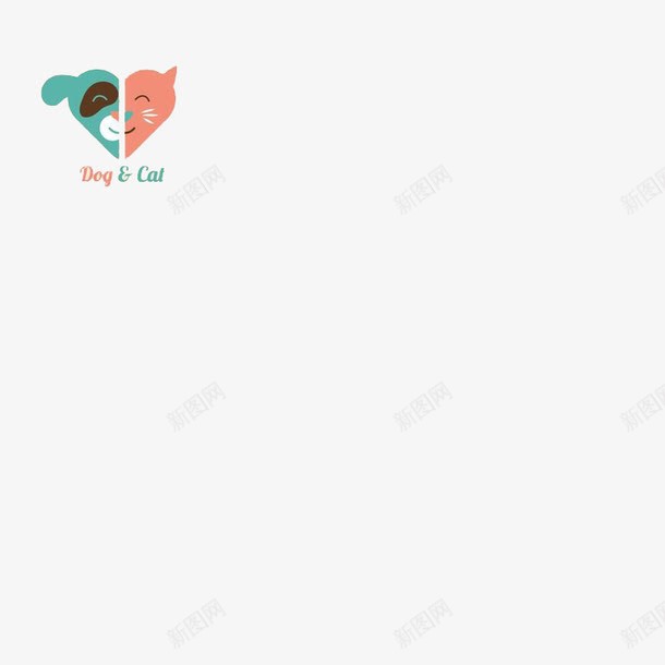 心形图案png免抠素材_新图网 https://ixintu.com 字母 粉色的猫 蓝色的狗