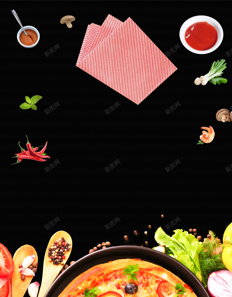 披萨文化海报背景素材psd设计背景_新图网 https://ixintu.com 披萨促销 披萨文化 披萨西餐 小吃 美食 披萨快餐 披萨加盟 披萨店 餐厅 餐饮 黑色