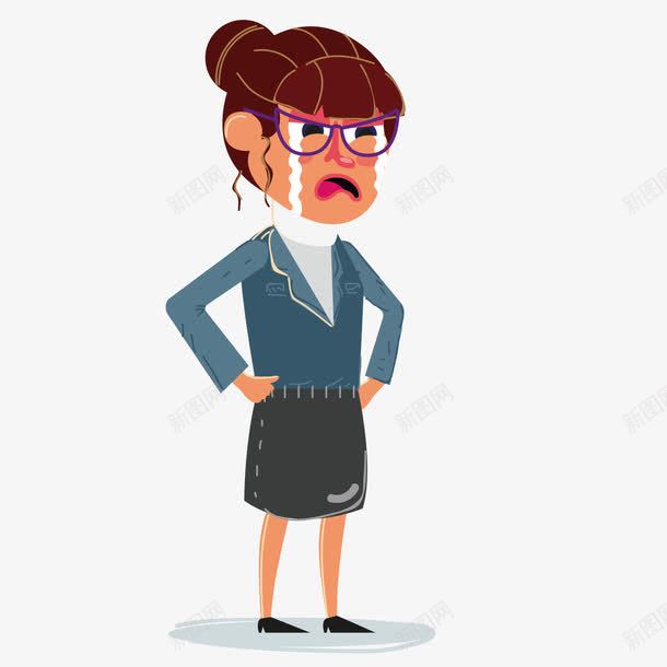 伤心难过png免抠素材_新图网 https://ixintu.com OL 商务 女助理 装饰