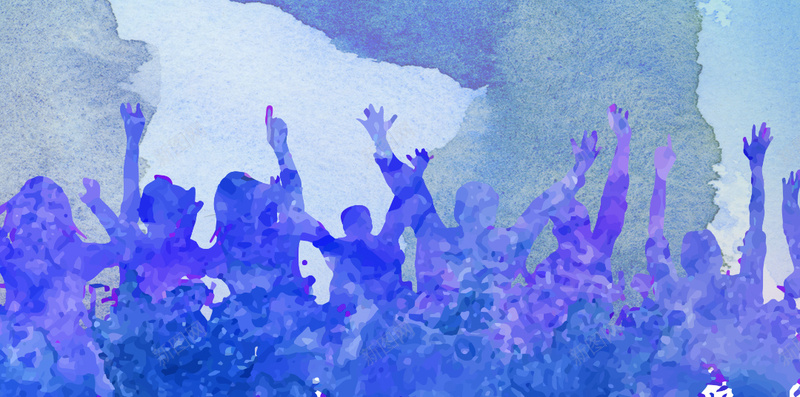 蓝色水墨狂欢背景psd设计背景_新图网 https://ixintu.com H5 h5 人物 小清新 开心 文艺 水墨 狂欢 简约 蓝色