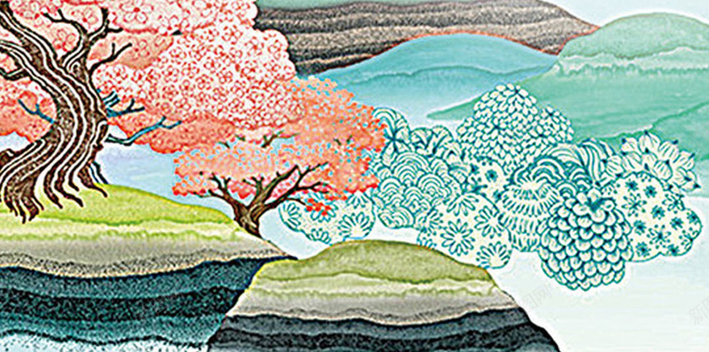 简约桃花清明节踏青手机端H5背景jpg设计背景_新图网 https://ixintu.com H5背景 手机端 插画 旅游 景色 桃花 水彩 清明节 渐变 简约 素材 绿地 踏青 风景