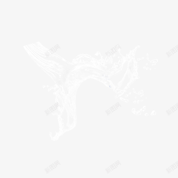 飘带psd免抠素材_新图网 https://ixintu.com 白色飘带 飘带