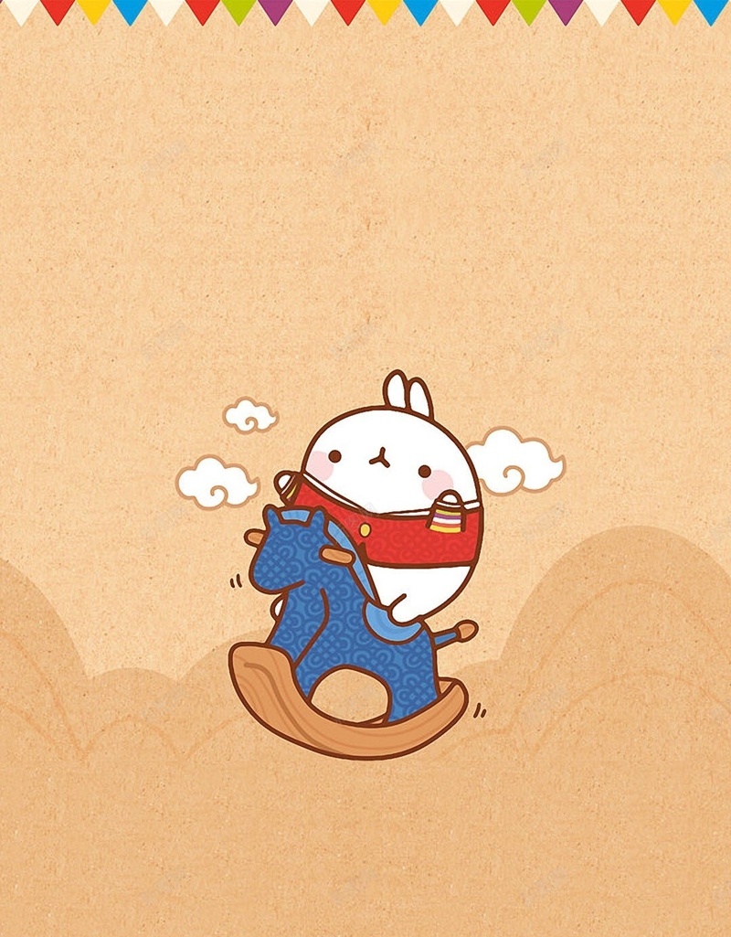 可爱动漫萌兔子H5背景jpg设计背景_新图网 https://ixintu.com molang 兔子 动漫 可爱 萌 彩旗 滑板 H5 h5 卡通 童趣 手绘
