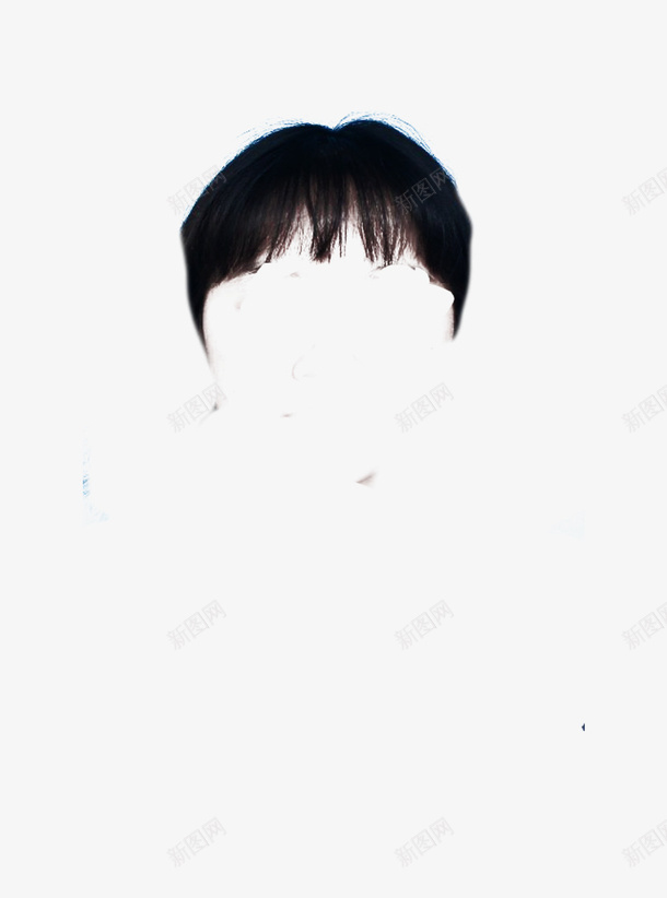 减龄刘海少女青春png免抠素材_新图网 https://ixintu.com 黑色 刘海 女生 女神