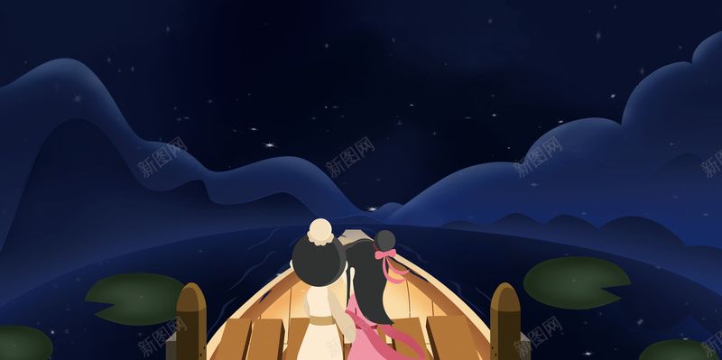 唯美中国风七夕情人节浪漫情侣展板背景素材psd高清背景_新图网 https://ixintu.com 七夕活动 七夕促销 七夕背景 七夕节活动 商场促销 七夕主题 服装 浪漫七夕 情人 唯美中国风