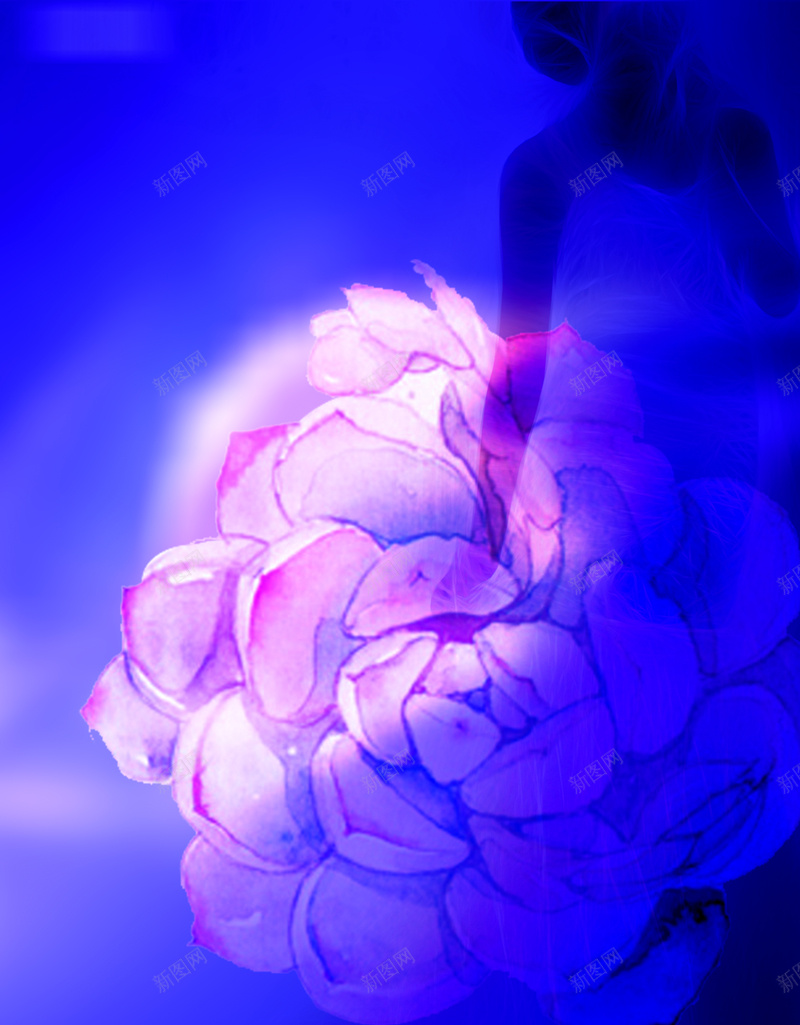 中秋佳节团圆喜庆海报背景psd设计背景_新图网 https://ixintu.com 中秋 佳节 喜庆 团圆 月饼 海报背景 菊花 蓝色 赏月