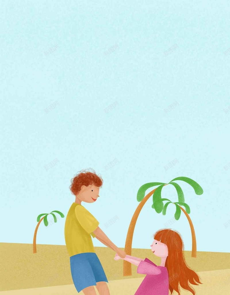 老爸手绘人物男人女孩H5背景psd设计背景_新图网 https://ixintu.com 女孩 手绘 手绘人物 插画 椰子树 沙子 海报 海边 父亲 父亲节 爸爸 男人 老爸 老爸插画 节日 节日海报