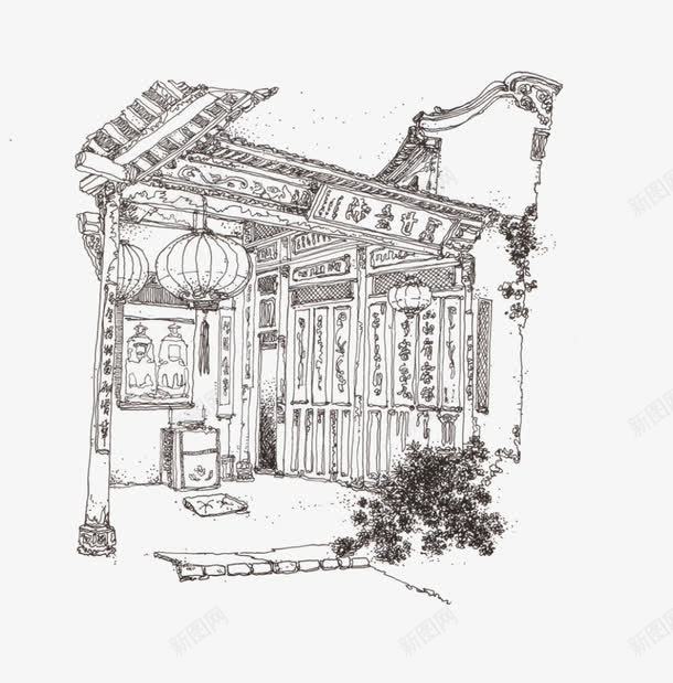 古朴古巷png免抠素材_新图网 https://ixintu.com 中国风 古巷 古朴 小街