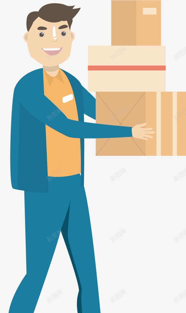 送礼物的男孩矢量图ai免抠素材_新图网 https://ixintu.com 几何图形 创意 卡通手绘 唯美 男孩 礼物 矢量图