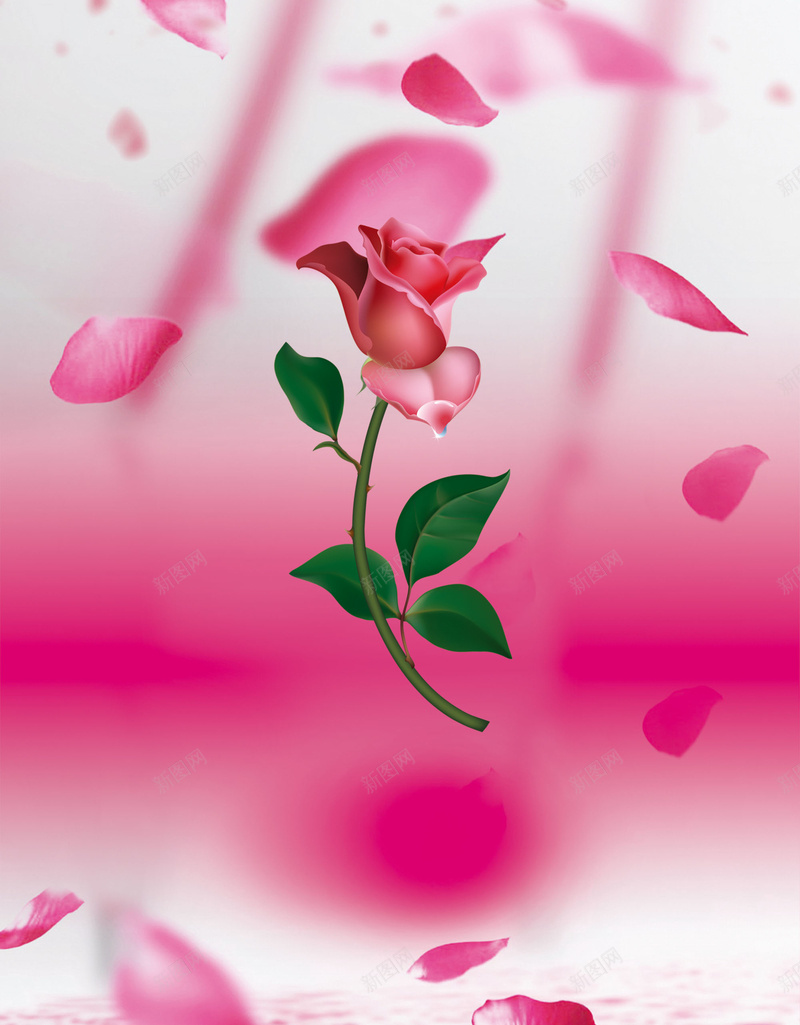 红色花瓣海报背景psd设计背景_新图网 https://ixintu.com 小清新 文艺 海报 玫瑰花 简约 背景 花 花卉 花瓣