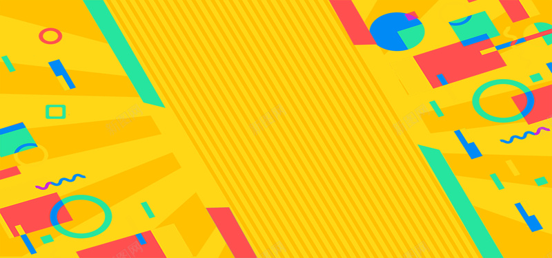 电商几何黄色服装海报banner背景psd设计背景_新图网 https://ixintu.com 促销 几何 化妆品 圆圈 多彩 天猫 女装 服饰 正方形 波浪 淘宝 电商 线条