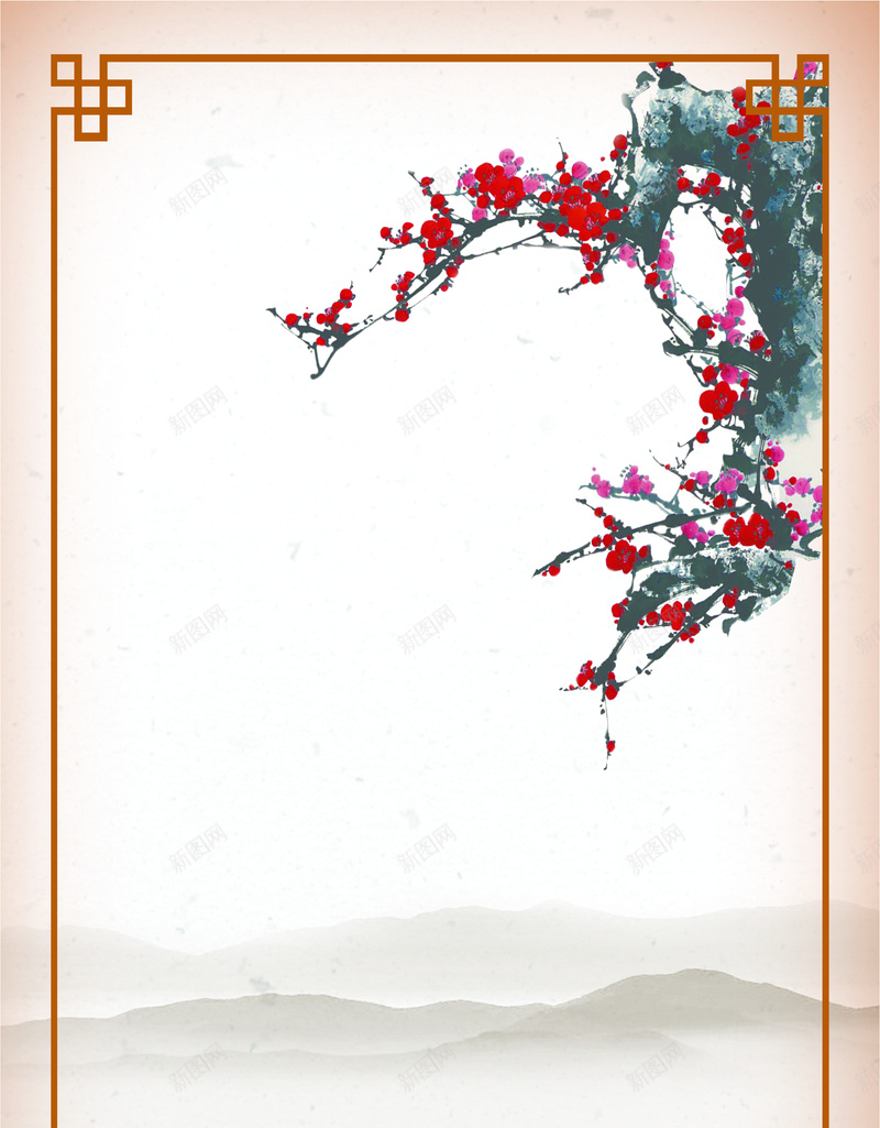 水墨梅花中国风海报展板背景素材jpg设计背景_新图网 https://ixintu.com 中国风展板 中国风海报 展板背景图片 梅花 梅花背景 水墨 水墨展板 水墨梅花 水墨海报 水墨素材 水墨背景
