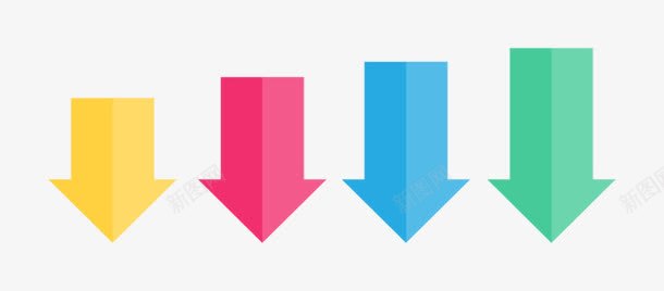 手绘动画四个箭头png免抠素材_新图网 https://ixintu.com 手绘动画 箭头