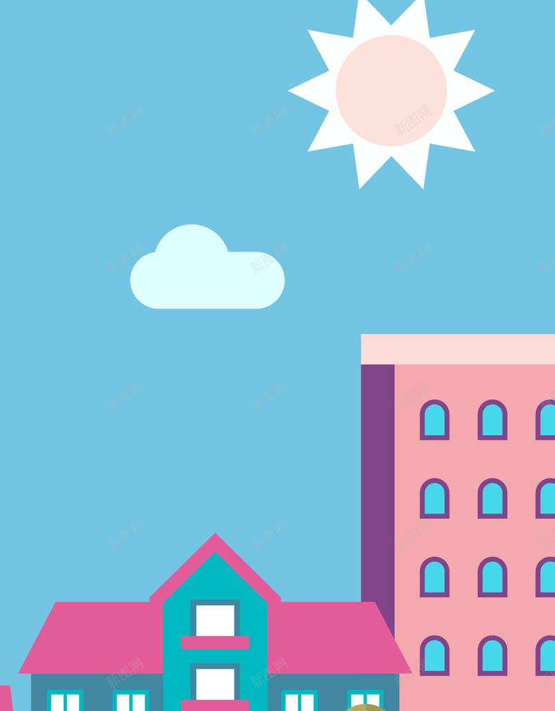 校园H5背景jpg设计背景_新图网 https://ixintu.com H5 H5背景 h5 几何 彩色 扁平 校园 渐变