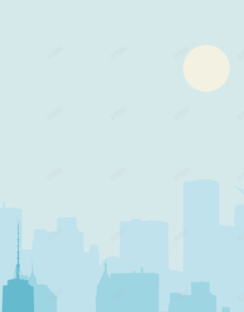 简约城市轮廓背景H5背景jpg设计背景_新图网 https://ixintu.com H5 H5背景 城市 城市背景 小清新 文艺 月亮 朦胧 简约 简约城市轮廓背景H5背景 轮廓