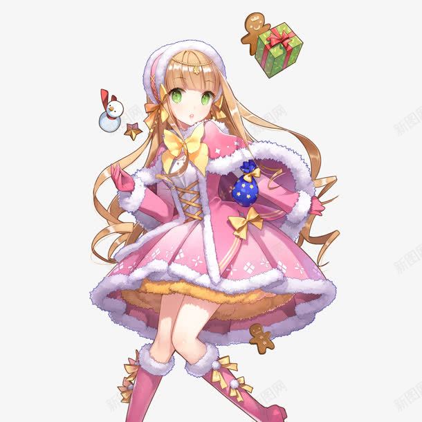 手绘礼盒娇俏姬png免抠素材_新图网 https://ixintu.com 娇俏 手绘 礼盒