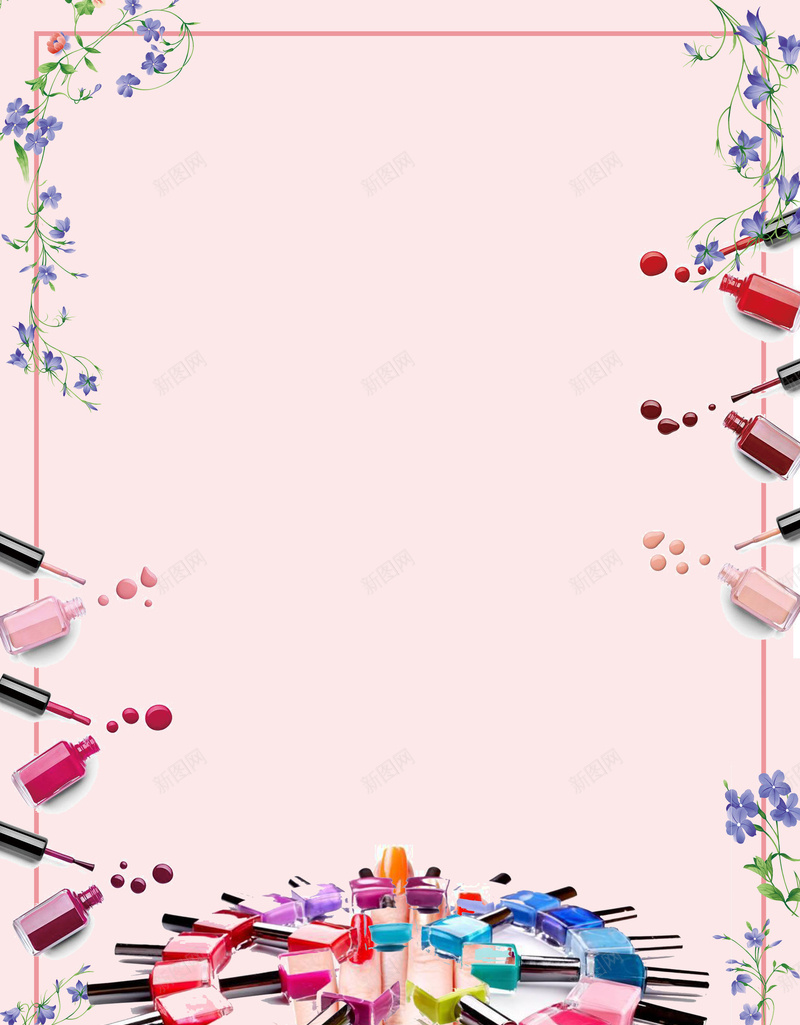 炫丽色彩指甲油美妆jpg设计背景_新图网 https://ixintu.com 炫丽色彩 化妆品 指甲油 时尚 美妆 美甲 平面设计 分层文件 PSD源文件 150PPI