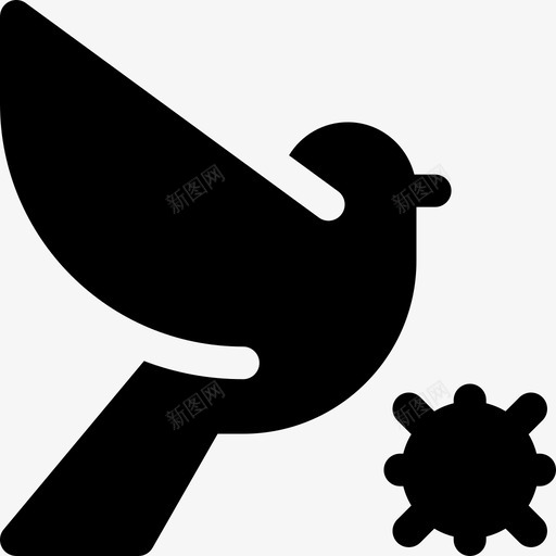 禽病毒传播填充图标svg_新图网 https://ixintu.com 传播 填充 病毒