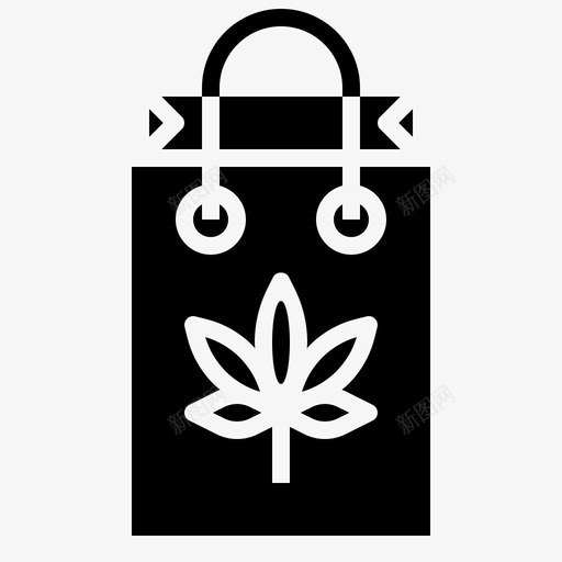 购物袋大麻7装图标svg_新图网 https://ixintu.com 大麻 购物袋