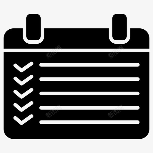 进度检查表日历日期图标svg_新图网 https://ixintu.com 日历 日期 月份 检查 检查表 计划 进度