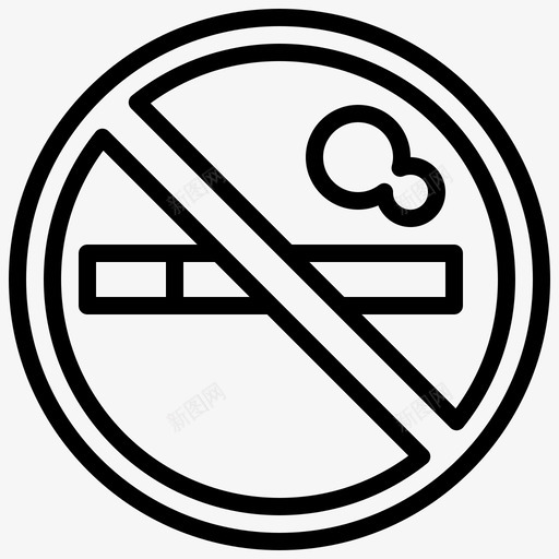 禁止吸烟84号博物馆直系图标svg_新图网 https://ixintu.com 84号 博物馆 吸烟 直系 禁止