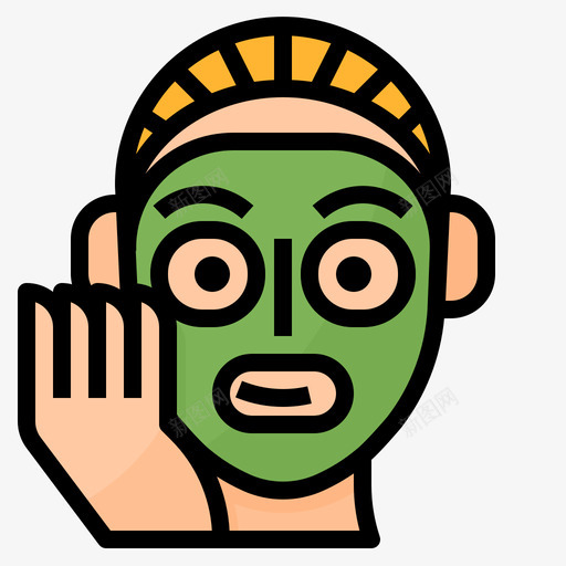 面膜spa31线性颜色图标svg_新图网 https://ixintu.com spa 线性 面膜 颜色