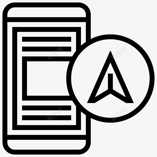 导航应用指南针图标svg_新图网 https://ixintu.com 导航 应用 指南针 移动 线路 跟踪 邮电