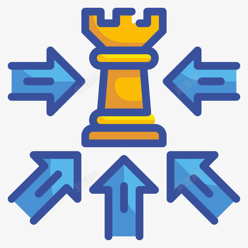 策略商业策略27线性颜色图标svg_新图网 https://ixintu.com 商业 策略 线性 颜色