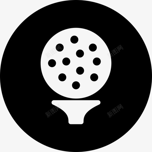 高尔夫球运动圆形填充物图标svg_新图网 https://ixintu.com 圆形 填充 运动 高尔夫球