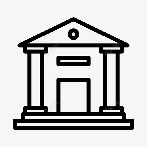银行建筑61线性图标svg_新图网 https://ixintu.com 建筑 线性 银行