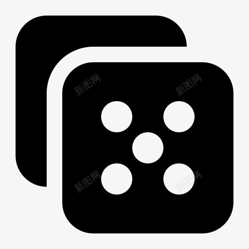 骰子物体19填充图标svg_新图网 https://ixintu.com 填充 物体 骰子