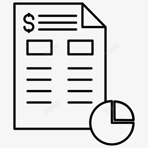 财务报告会计报表银行对账单图标svg_新图网 https://ixintu.com 业务 会计 分析 报表 财务报告 账单 银行