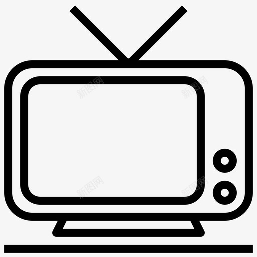 电视通信28线性图标svg_新图网 https://ixintu.com 电视 线性 通信