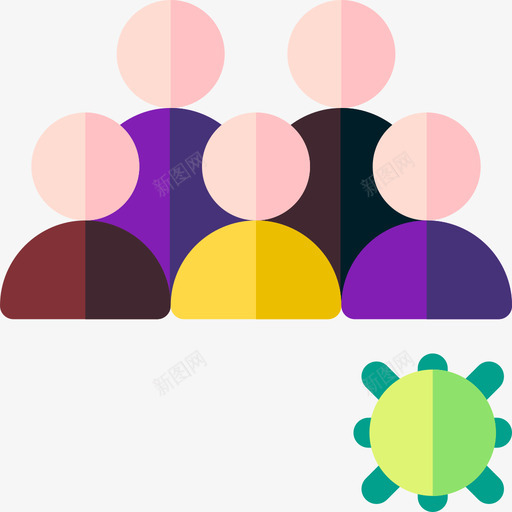 人群病毒传播2扁平图标svg_新图网 https://ixintu.com 人群 传播 扁平 病毒