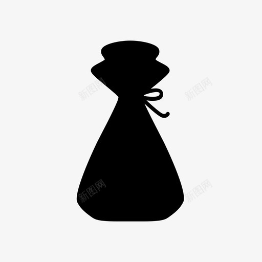钱袋元素游戏图标svg_新图网 https://ixintu.com 元素 武器 游戏 物品 钱袋