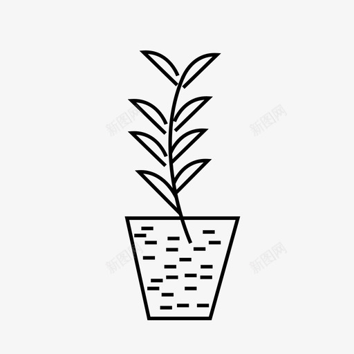 植物种植植物盆栽图标svg_新图网 https://ixintu.com 树木 植物 盆栽 种植