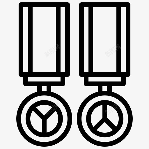 奖牌运动跑步直线型图标svg_新图网 https://ixintu.com 奖牌 直线 线型 跑步 运动