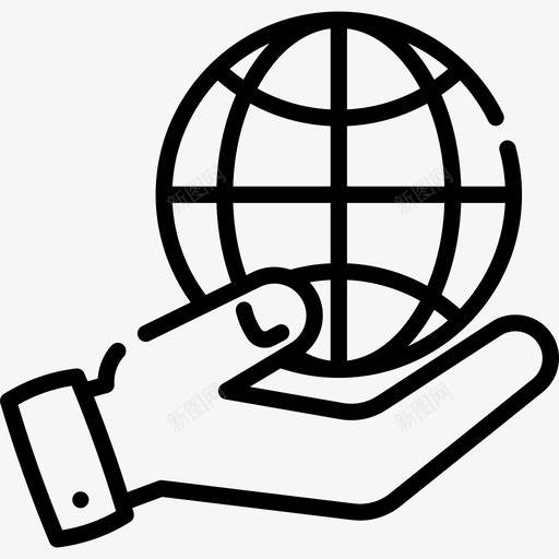 全球保险71线性图标svg_新图网 https://ixintu.com 保险 全球 线性