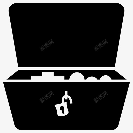 宝箱储藏室珠宝盒图标svg_新图网 https://ixintu.com 储藏室 图标 宝盒 宝箱 海盗 狩猎 珠宝 金钱 雕文