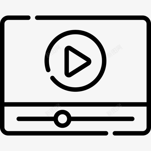 视频播放器音频和视频28线性图标svg_新图网 https://ixintu.com 播放器 线性 视频 音频