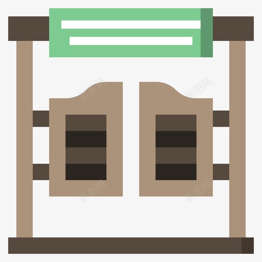 Saloonwildwest33公寓图标svg_新图网 https://ixintu.com Saloon west wild 公寓